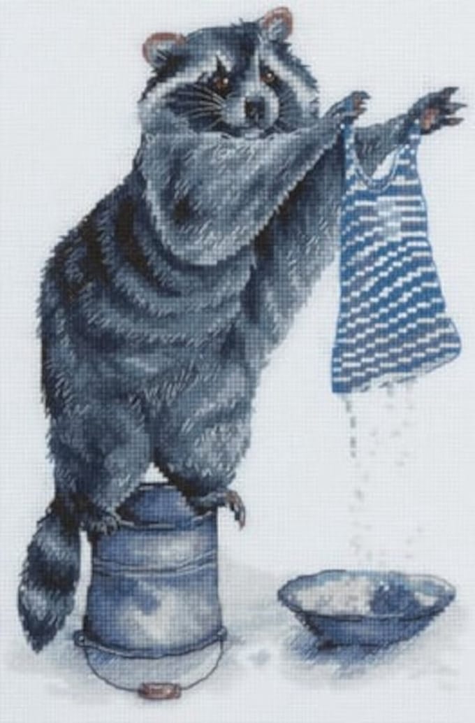 Laundress Raccoon - Aida telpakket - Panna
