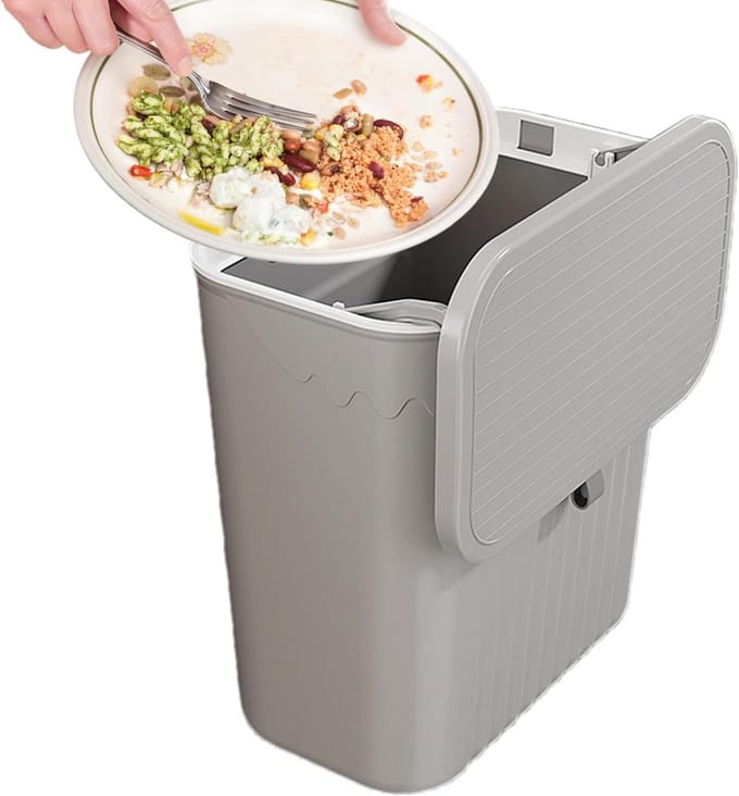 Keuken Compostbak - Afvalbak Werkblad - Voedselafval Scheiden - Hangend Ontwerp - 30 cm Hoog - Meerkleurig