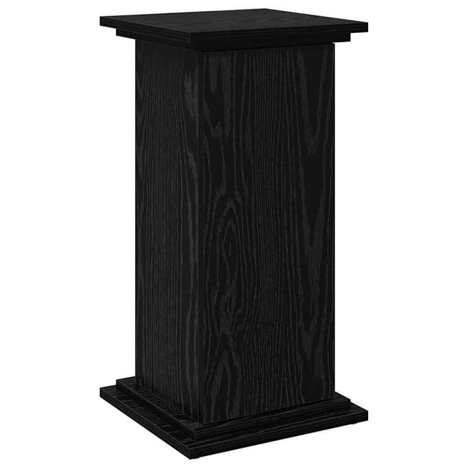vidaXL - Displaystand - Zwart - Eiken - 31 - x - 30 - x - 60 - cm - Bewerkt - hout