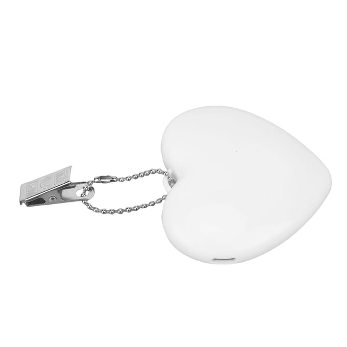 Draagbare Handtaslamp Oplaadbare Hartvorm Touch-geactiveerde LED Portemonnelamp voor Sleutelhanger Rugzak Bagage white