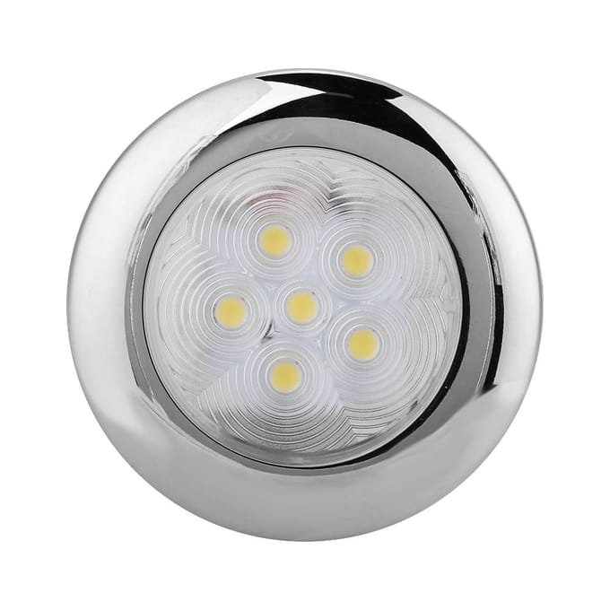 Pour bateau marin Yacht 6 LED Lampe dôme Lampe 12V DC Acier inoxydable Blanc gray
