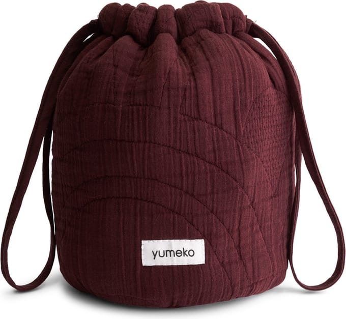Yumeko pouch mousseline katoen arch bordeaux