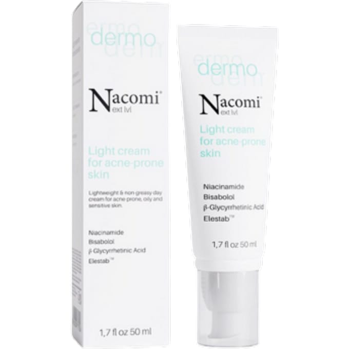 Nacomi Light CrÃ¨me voor de acne gevoelige huid - 50 ml