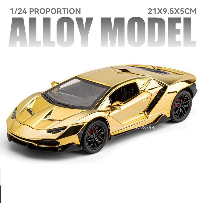 1:24 Urus Lp770 Model Mini Auto Speelgoed Legering Diecast Schokabsorptie Pull Back Geluid Licht Deuren Geopend Ornament Voertuigen Voor Kinderen