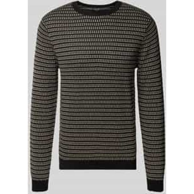 Gebreide pullover met ribboorden