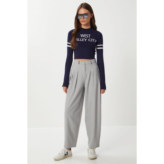 Hoge Taille Plissé Tailor-made Broek