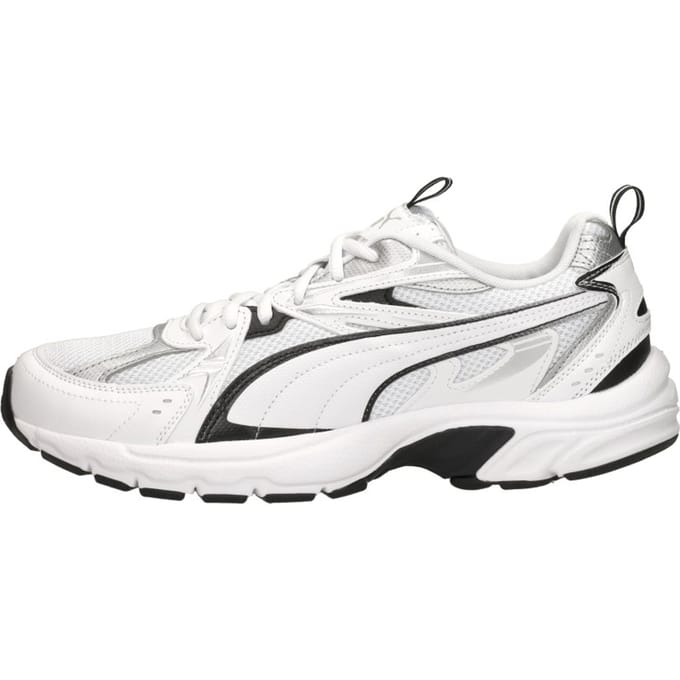 PUMA Milenio Tech Unisex Sneakers - Puma White-Puma Black-Puma Silver