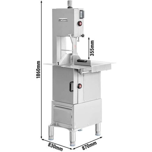 GGM Gastro Knochensäge - 2400mm Sägeband - max. Schnitthöhe: 355mm Zilver
