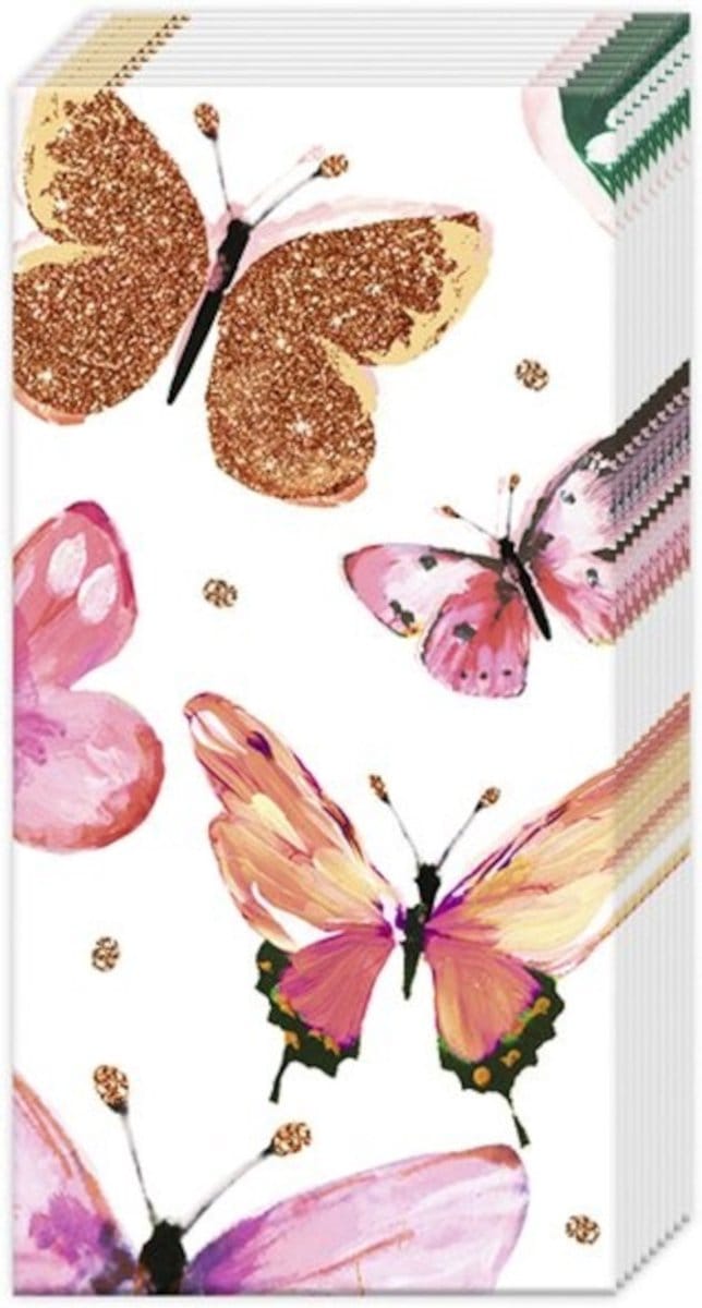 Zakdoeken Nathalie Pink - IHR - 21x21 cm