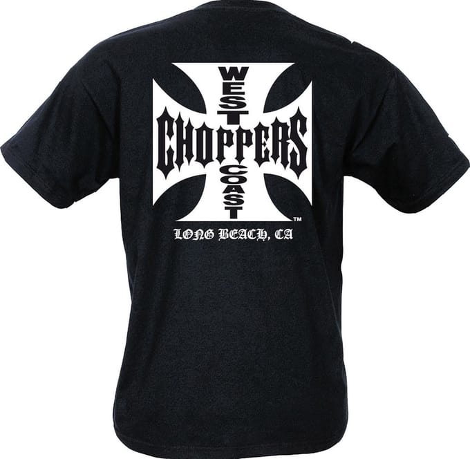 WCC- West Coast Choppers -T-shirt Iron Cross zwart