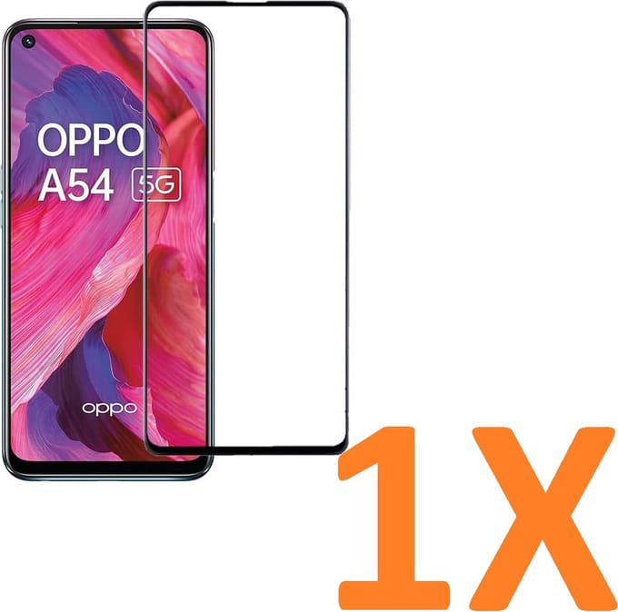 Volledige dekking Screenprotector Glas - Tempered Glass Screen Protector Geschikt voor: Oppo A54 5G & A74 5G -  - 1x