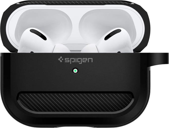 Spigen Rugged Armor Hoesje geschikt voor de Apple AirPods Pro Zwart