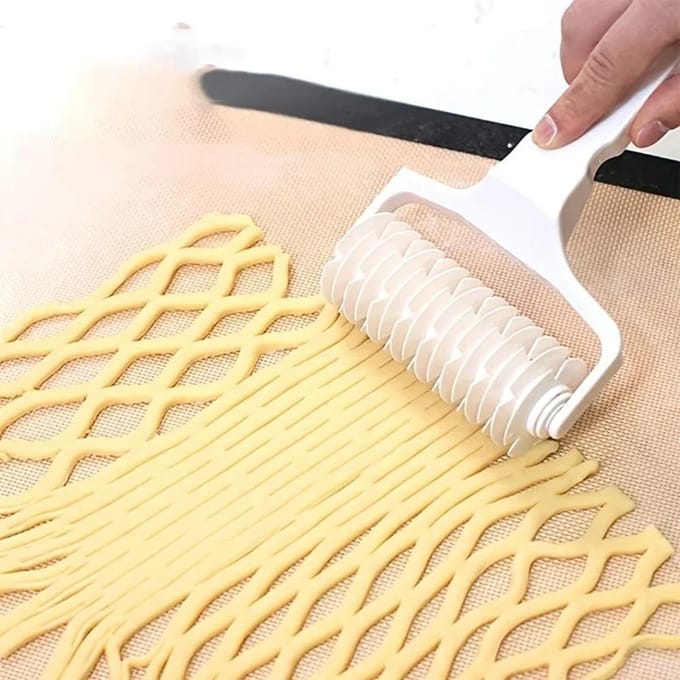 Coupe-pâte à treillis, Rouleau coupe-pâte à tarte, Outils de cuisine à domicile, Outils de pâtisserie one size beige