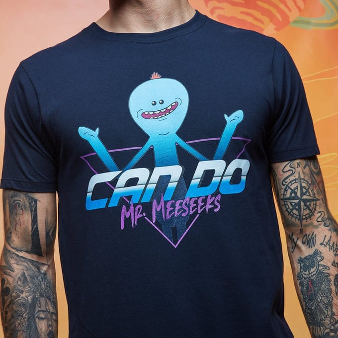 Rick and Morty Meeseeks Can Do t-shirt - Navy - XL