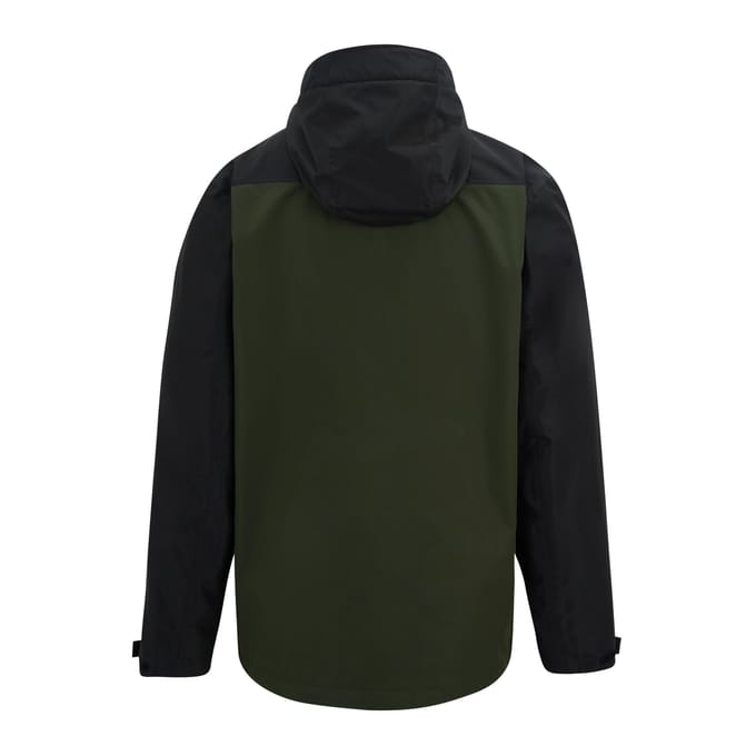 Regatta Heren Calderdale Colour Block Waterdichte Jas (Khaki Groen/Zwart)