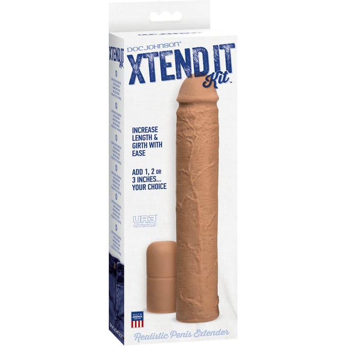 Doc Johnson UR3 sleeve Xtend It Kit bruin - 23,11 cm