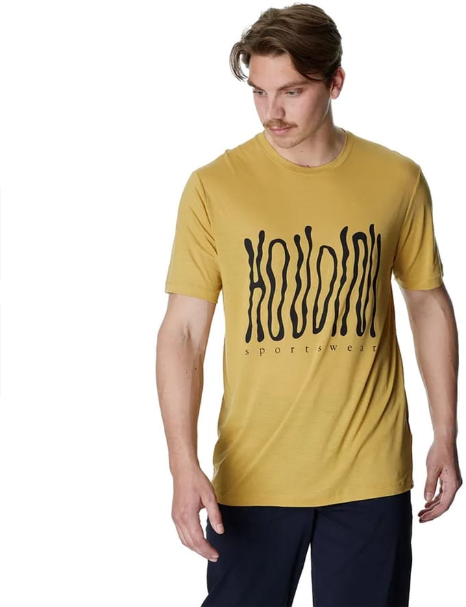 Houdini Tree Message T-shirt Met Korte Mouwen Geel M Man