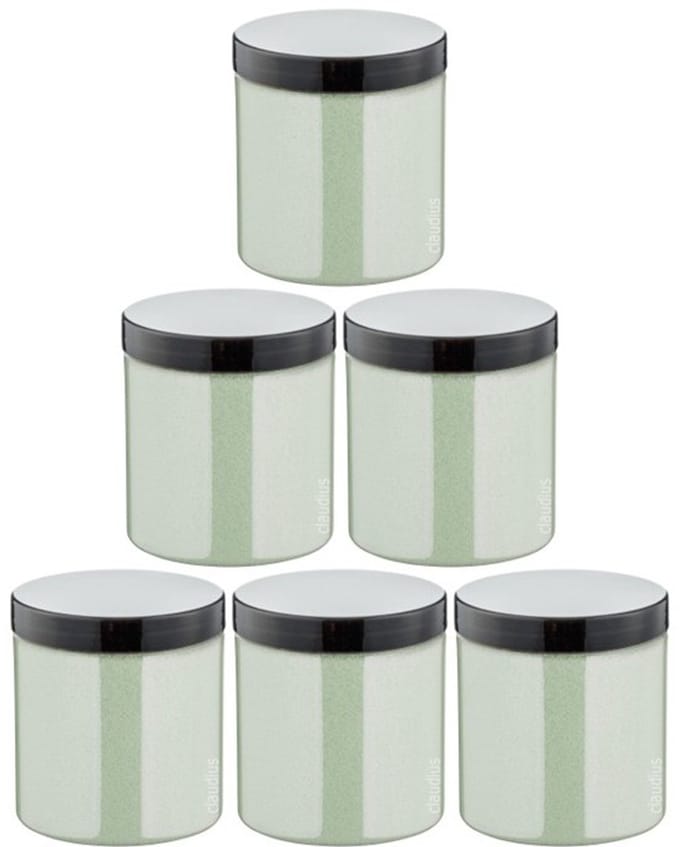 Scrubzout Dennen - 300 gram - Pot met zwarte deksel - set van 6 stuks - Hydraterende Lichaamsscrub