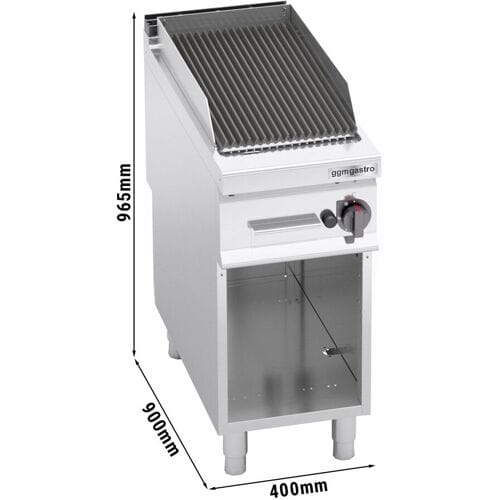 GGM Gastro Gas Lavasteingrill - 9 kW Zilver
