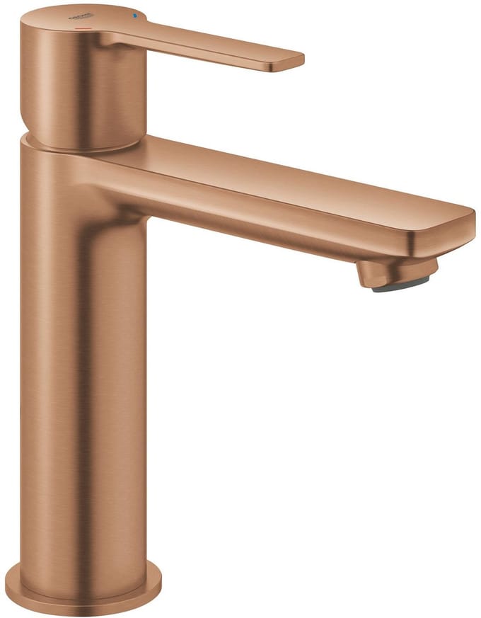 GROHE Lineare New S-Size Wastafelmengkraan – Push-Open – EcoJoy – FastFixation Plus – Geborsteld Warm Sunset