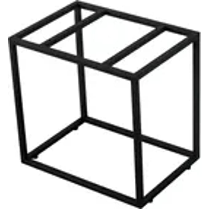 Aquazuro Metalen Frame Napoli - Zwart - Rvs - 40cm