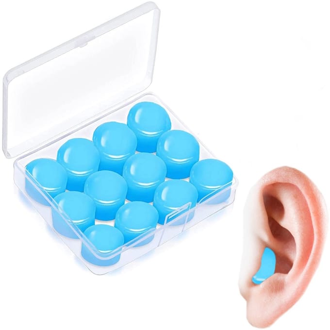 12-pack geluidsisolerende siliconen oordopjes
