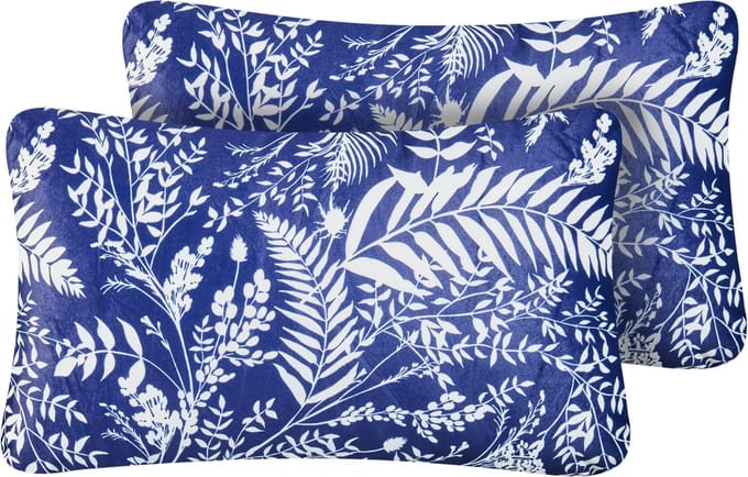 GLIMMER - Set van 2 tuinkussens - Blauw - 30 x 50 cm - Polyester