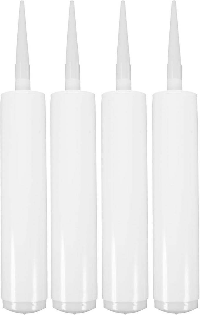 Navulbare Kitspuiten voor Voegen en Scheuren, 4 Stuks, 300 ml