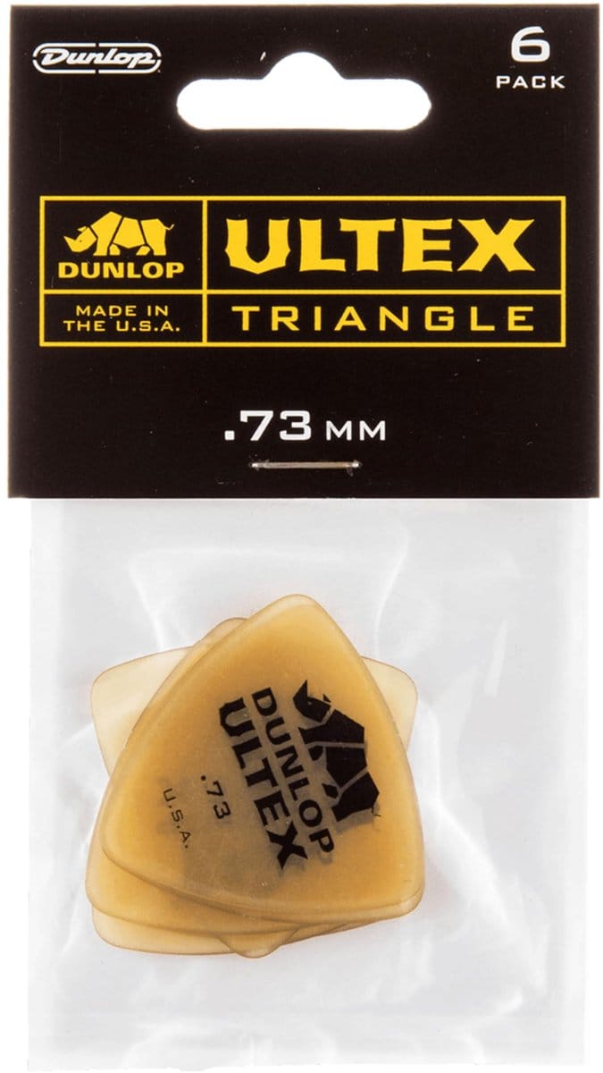 Jim Dunlop Ultex - Plectrums - Triangle - 0,73 mm - Player's Pack 6 Stuks