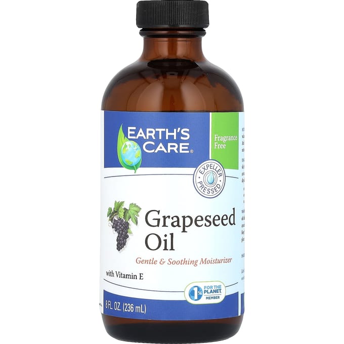 Earth's Care, Grapeseed Oil, 8 fl oz (236 ml) brown