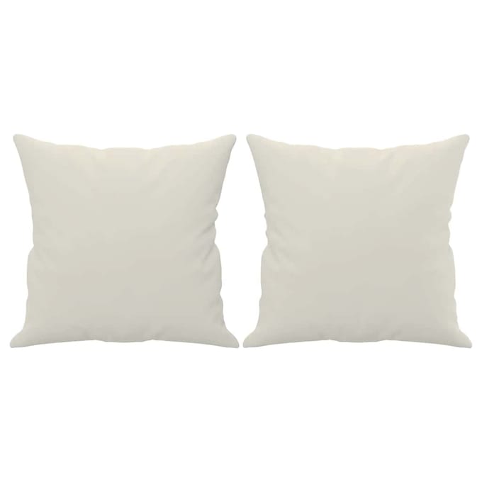 vidaXL - Sierkussens - 2 - st - 40x40 - cm - fluweel - crèmekleurig