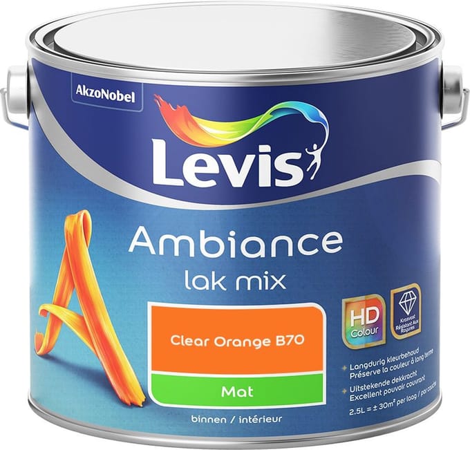 Levis - Ambiance Lak Mat Mix - Clear Orange B70 - Mengverf - 2,5 L