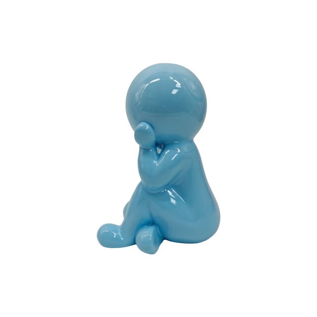 Present Time Ornament Amigo Dreaming Medium - Zachtblauw - 14.8x11.2x20cm - Modern - Kunststof