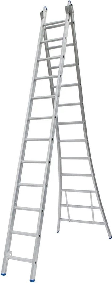 Solide 2-delige Uitgebogen Reformladder - 2x12 Sporten