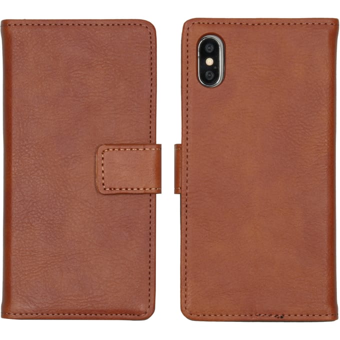imoshion Hoesje - Geschikt voor Apple iPhone Xs / X - Luxe Bookcase - Bruin
