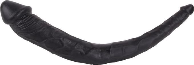 Kiotos Cox - Dubbele Dildo 35 x 2.2/5 cm - Zwart