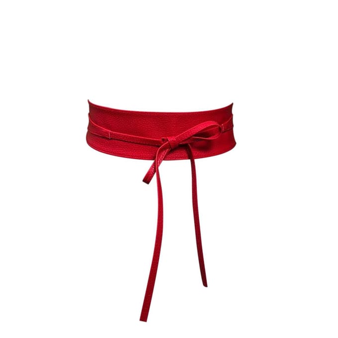 Modieuze Vrouwen Taille Riem Rood, Band, Leer, Taille, Ceintuur, Jurk Accessoire, Tailleriem