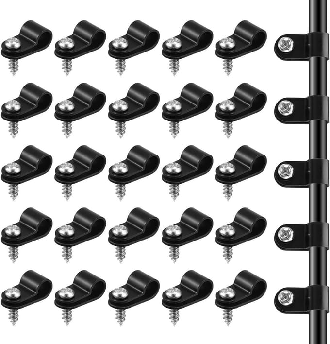 Dailygoods - 50 Stuks R-Kabelklemmen voor Kabelbeheer