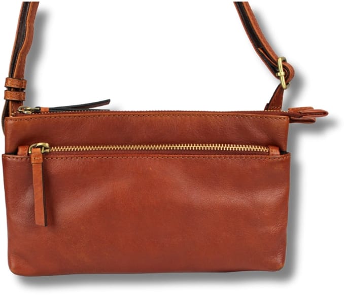 Leren Schoudertas Dames – Cognac – José – Echt Rundleer – Compact & Functioneel – Just Lioné