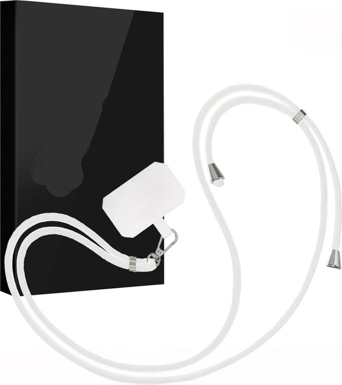 DW4Trading Universeel Telefoonkoord - Verstelbaar - Wit