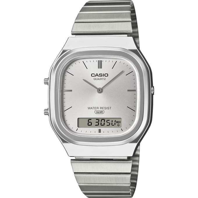 Casio Casio Collection Vintage AQ-240E-7AEF Horloge - Staal - Wit - Ø 35 mm