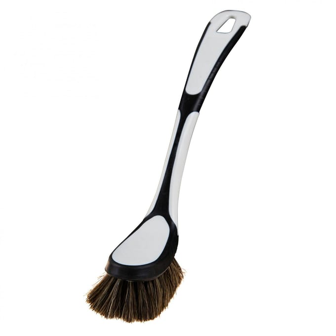 G.Funder Dishwashing brush with real clean hair. Handle in plastic and rubber.