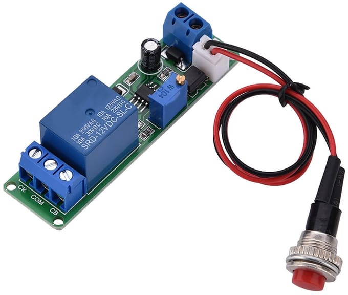 Dailygoody - 12 V Timer - Instelbare Timer - Betrouwbare Prestaties - Compact Formaat - Vertraging Uitschakelmodule - Tijdrelaistijd 1 to...