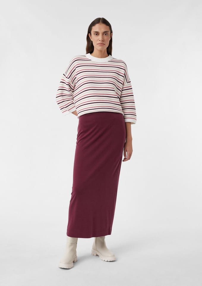 comma - female - Jersey maxirok met split