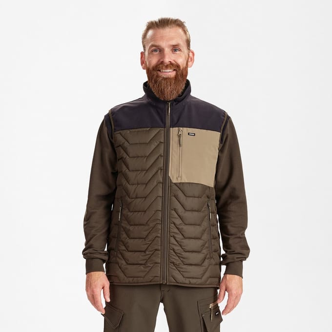 Engel Entire gevatteerd bodywarmer 5328-142 - Forest Green / Black - M