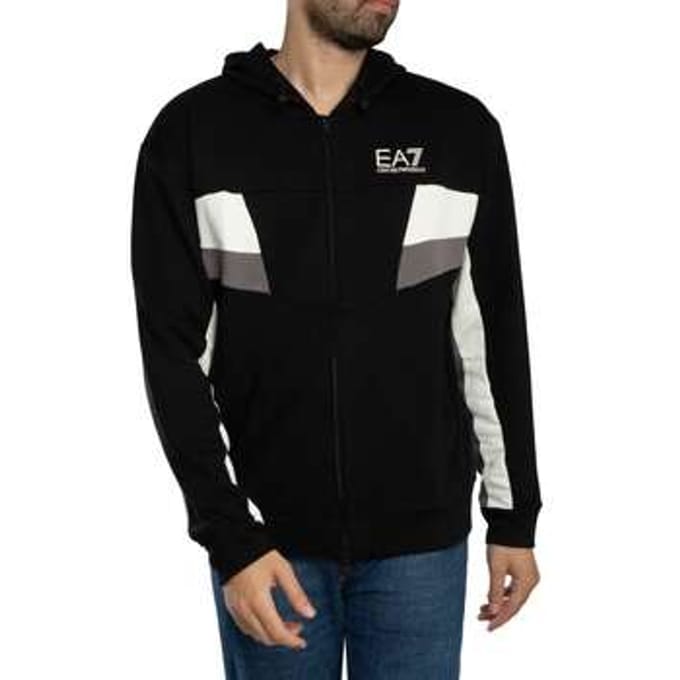 Capuchon sweaters Emporio Armani EA7 Logo Jersey Zip Hoodie