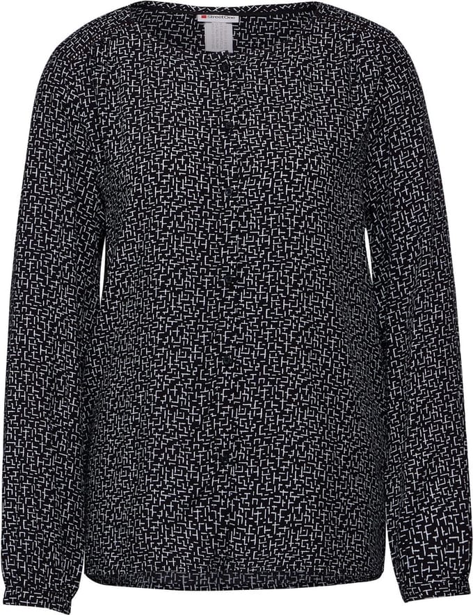 Street One - A345115 - Printed button roundneck blous