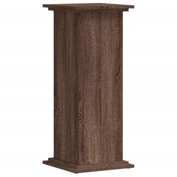 vidaXL - Plantenstandaard - 33x33x80 - cm - bewerkt - hout - bruin - eikenkleurig