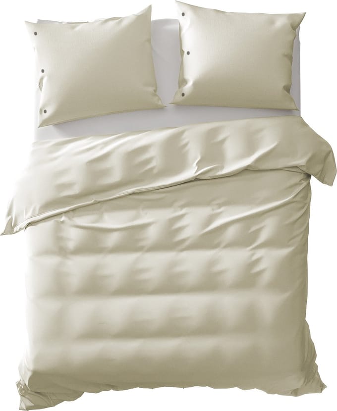 Yellow Percale Dekbedovertrek - Tweepersoons - 200x200/220 cm - Pristine Ivory