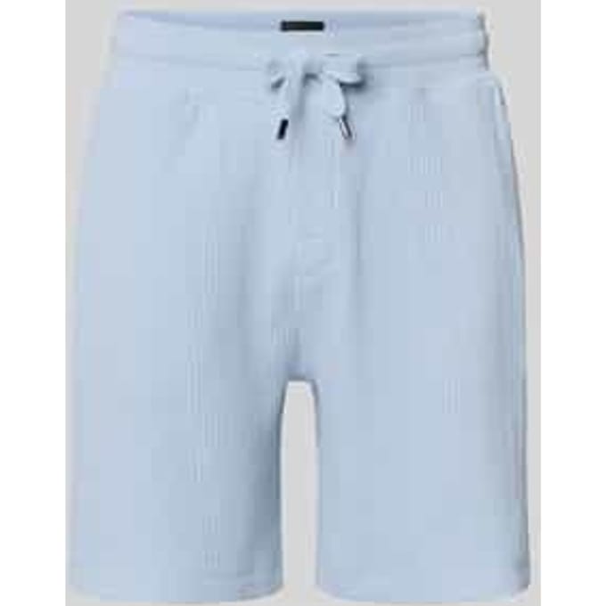 Regular fit short met wafelstructuur model 'STRUCTURE'